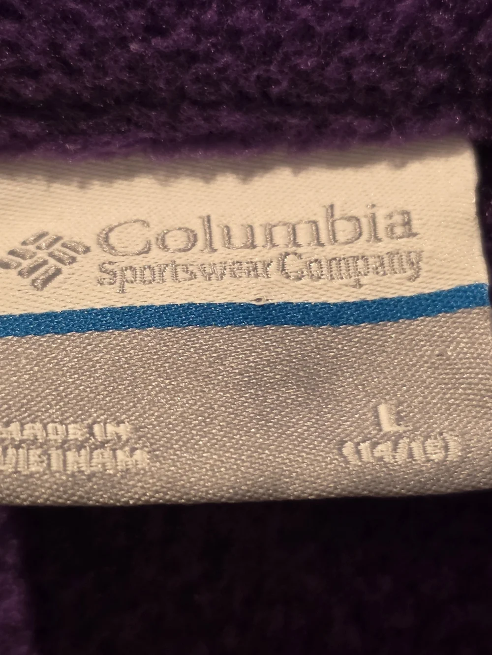 Columbia LSU Tigers Purple Fleece Jacket Kids L 14/16 Louisiana State University